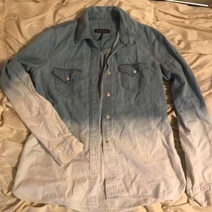 Kendall & Kylie bleached ombré western shirt